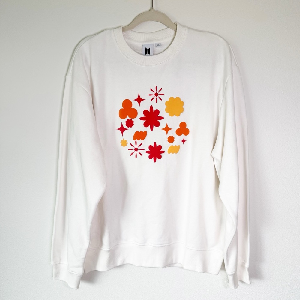 BTS Permission‎ To Dance Limited Edition Merch White Crewneck Sweater XLarge